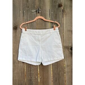 J.Crew‎ Womens White Chino Shorts Size 4 Classic Everyday Casual